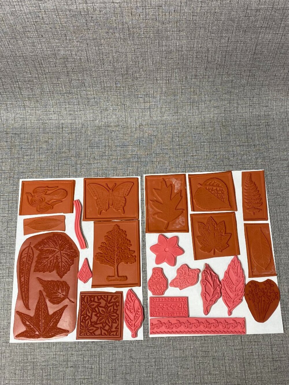 RARE UNIQUE VTG Rubber Cling Stamps Mixed Themes Nature Leaf Tree 22pc Lot NEW